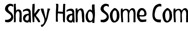 Shaky Hand Some Comic font preview